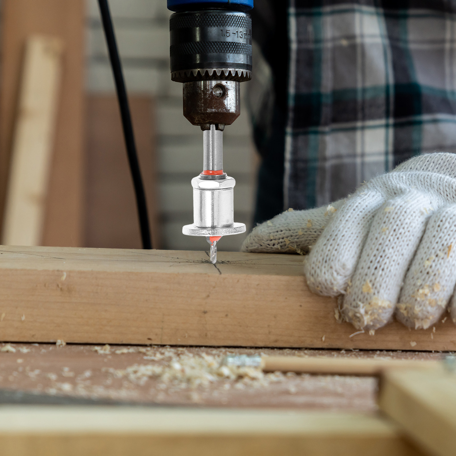 Woodworking Drill - Adjustable depth stop drill bit for