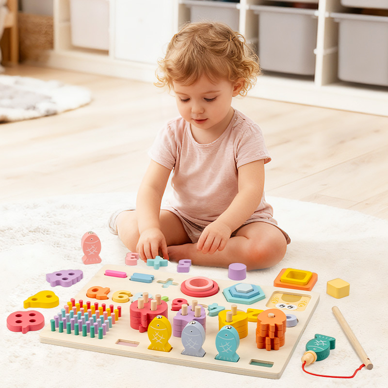 Wooden Multifunctional Logarit - Woodworking Kids Toys 评论和价格