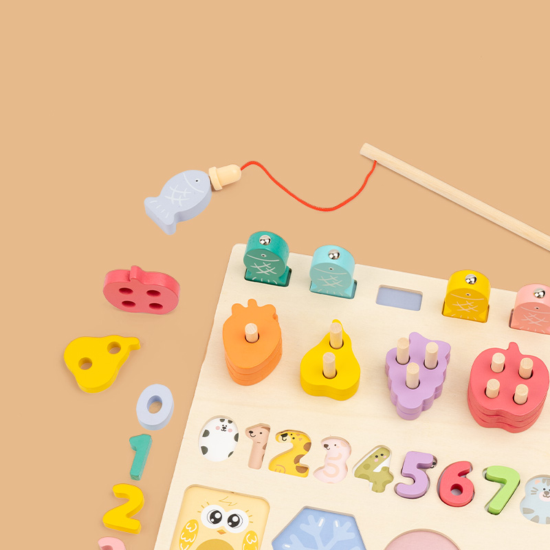 Wooden Multifunctional Logarit - Woodworking Kids Toys 评论和价格