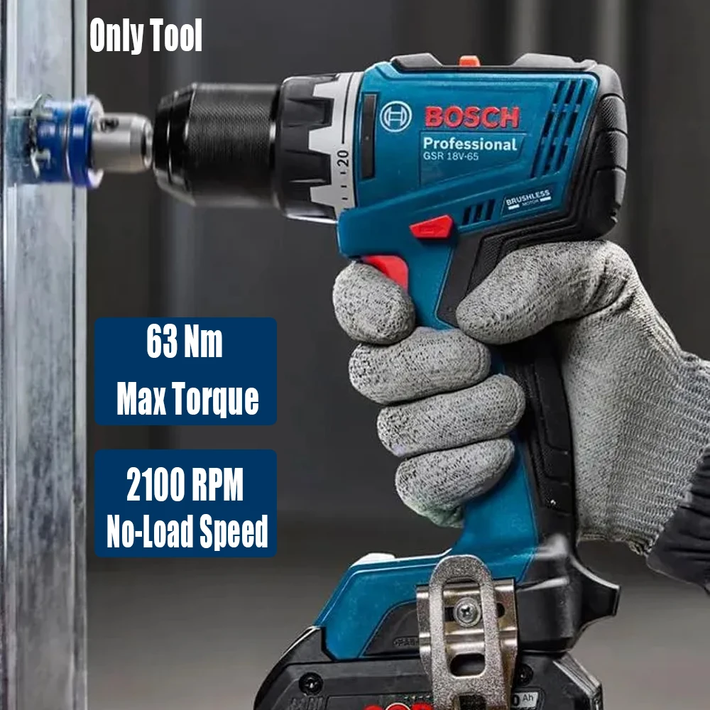 Bosch GSR 18V-65 Brushless Ele - Woodworking Drill 评论和价格