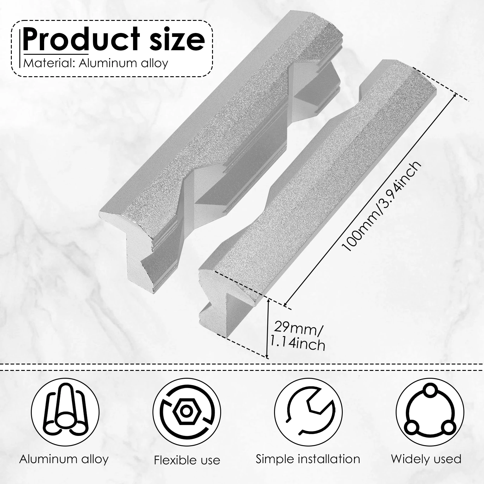 Magnetic Vise Jaws 4/5/6inch V - Woodworking Bench Vise 评论和价格