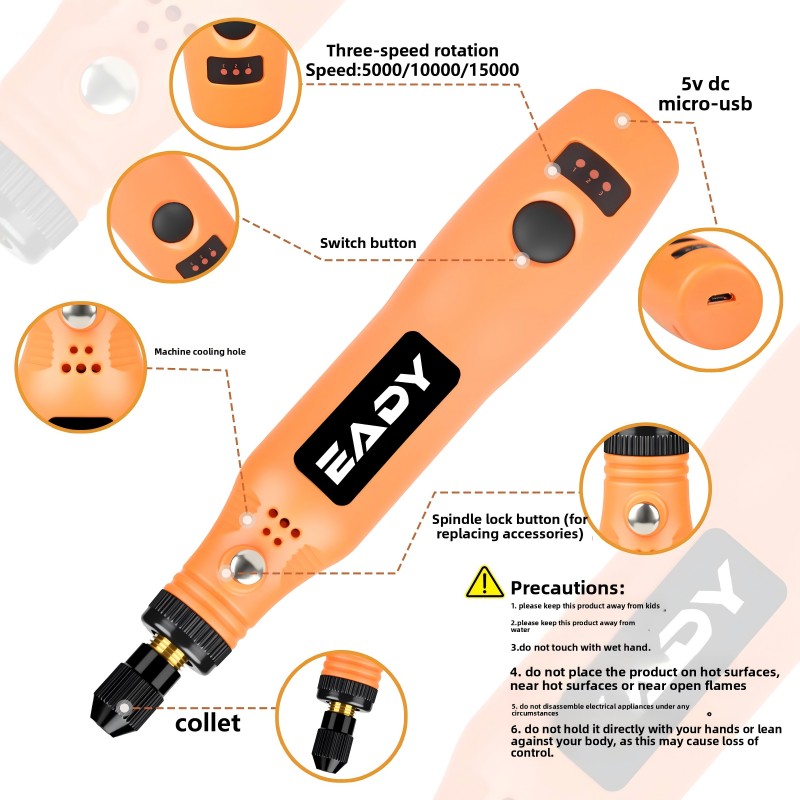 USB Cordless Rotary Tool Kit – - Woodworking Power Tools 评论和价格