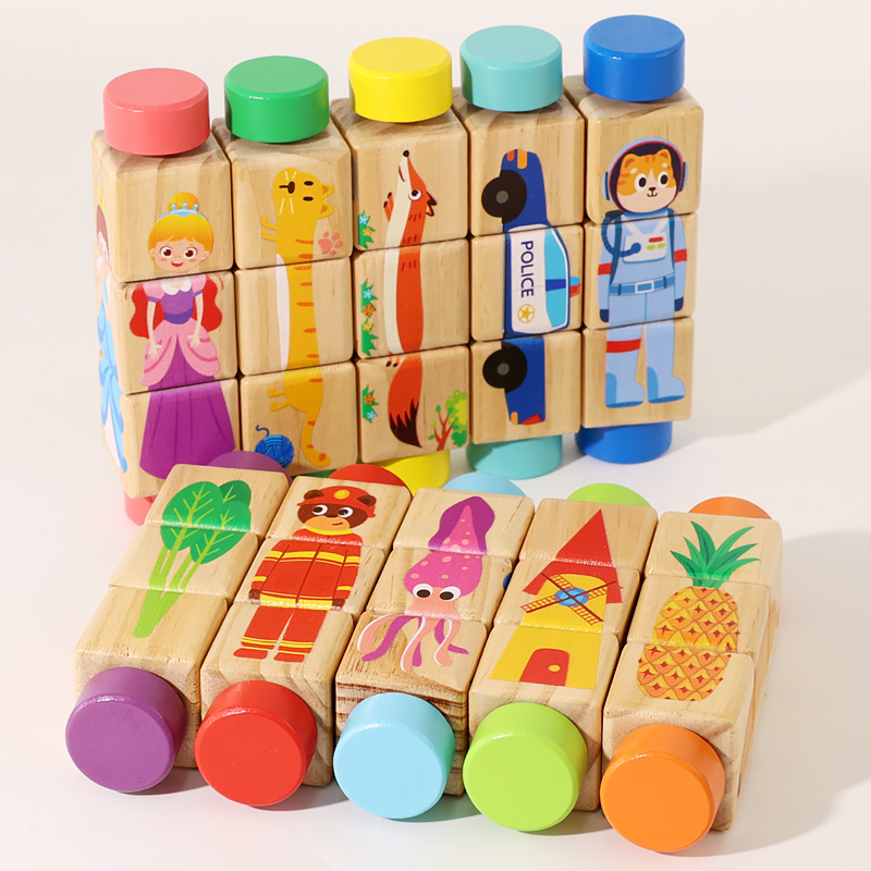 1pcs Baby Wooden Rotating Anim - Woodworking Kids Toys 评论和价格