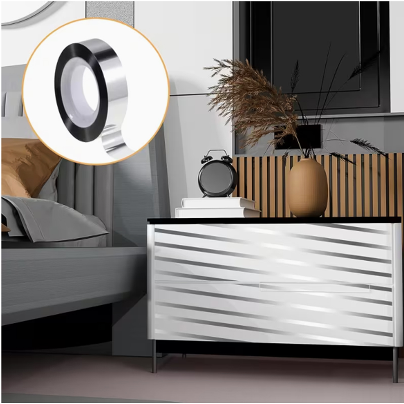 Metallic Silver Mirror Tape -  - Woodworking Tv 评论和价格