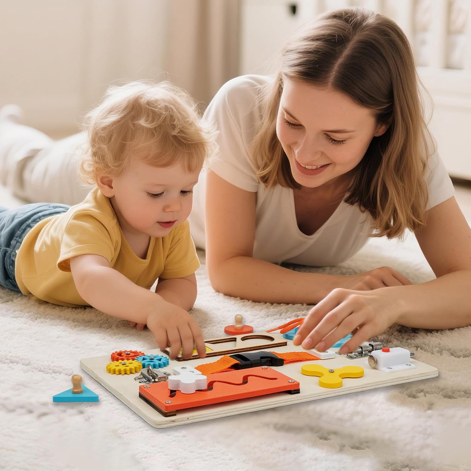 Montessori Busy Board for Todd - Woodworking Kids Toys 评论和价格
