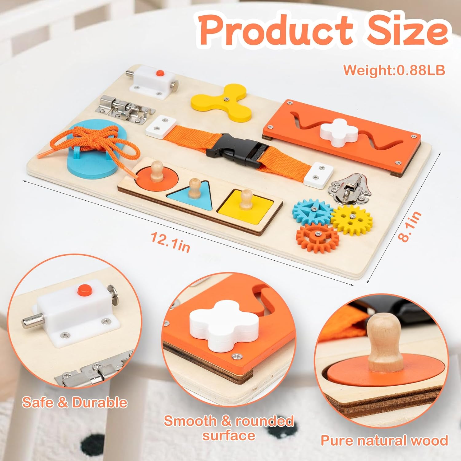 Montessori Busy Board for Todd - Woodworking Kids Toys 评论和价格