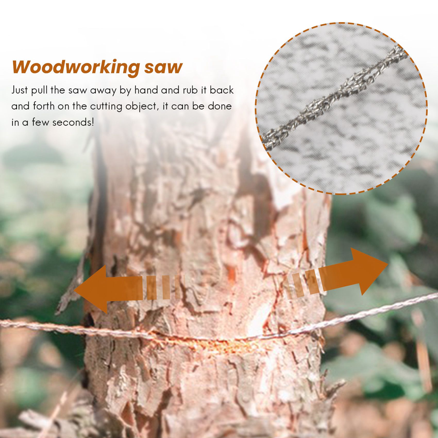 Outdoor Hand-Drawn Rope Saw 30 - Woodworking Hand Saw 评论和价格