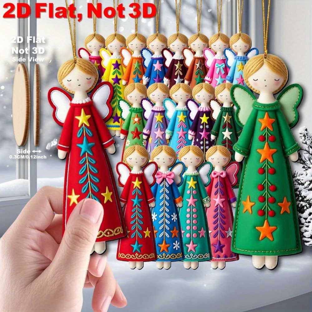 16Pcs Colorful Angel Decoratio - Woodworking Tv 评论和价格