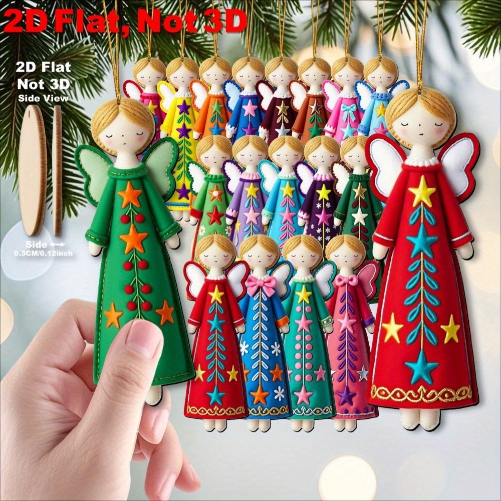 16Pcs Colorful Angel Decoratio - Woodworking Tv 评论和价格