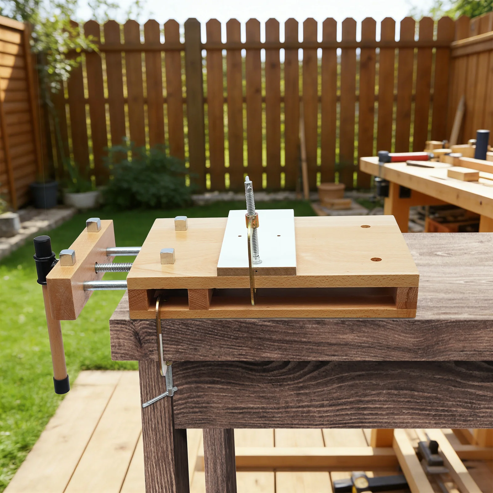 Wood Workbench, Heavy Duty Bir - Woodworking Vise For Workbench 评论和价格