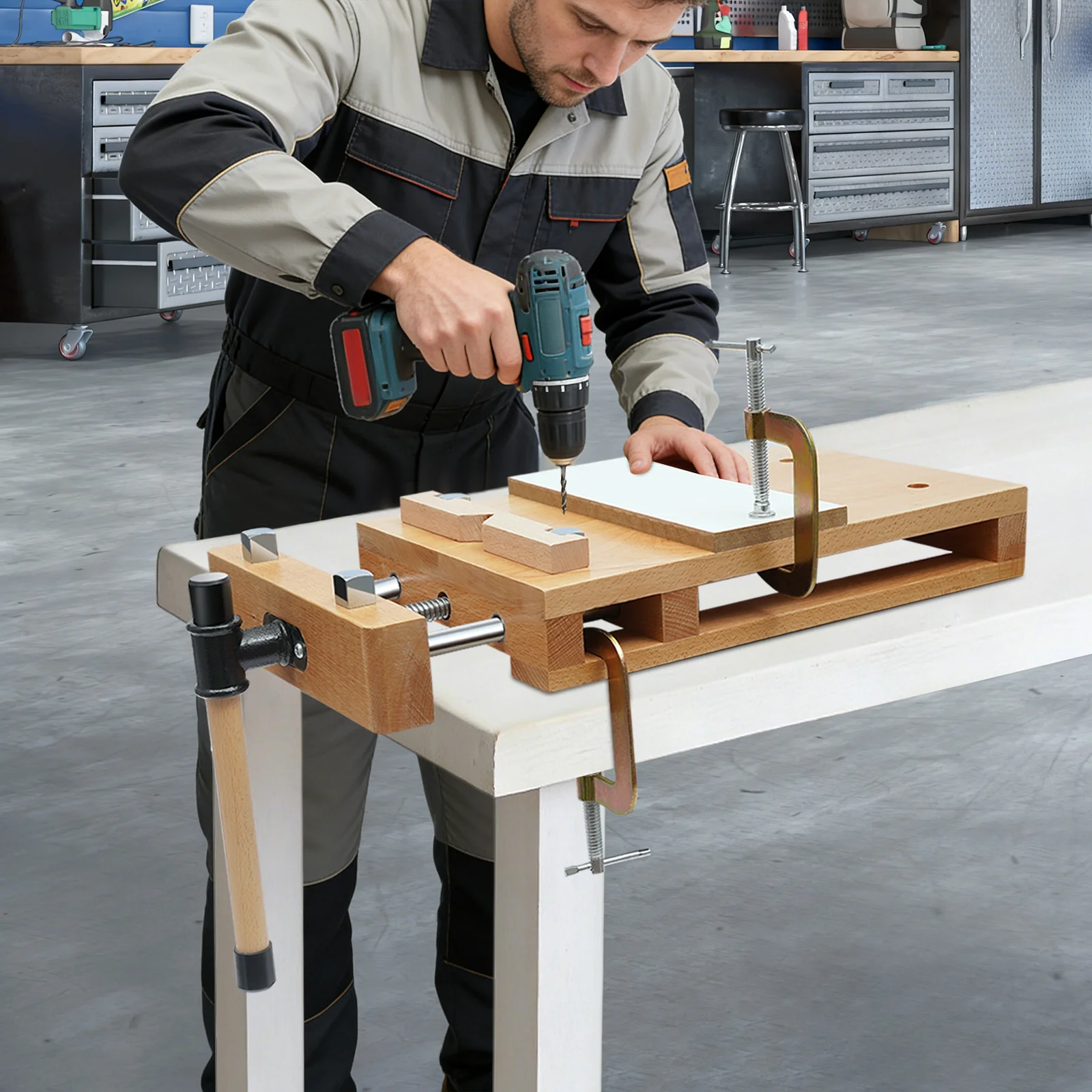 Wood Workbench, Heavy Duty Bir - Woodworking Vise For Workbench 评论和价格