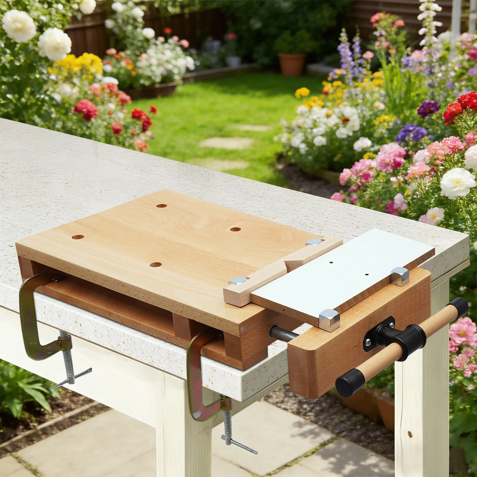 Wood Workbench, Heavy Duty Bir - Woodworking Vise For Workbench 评论和价格