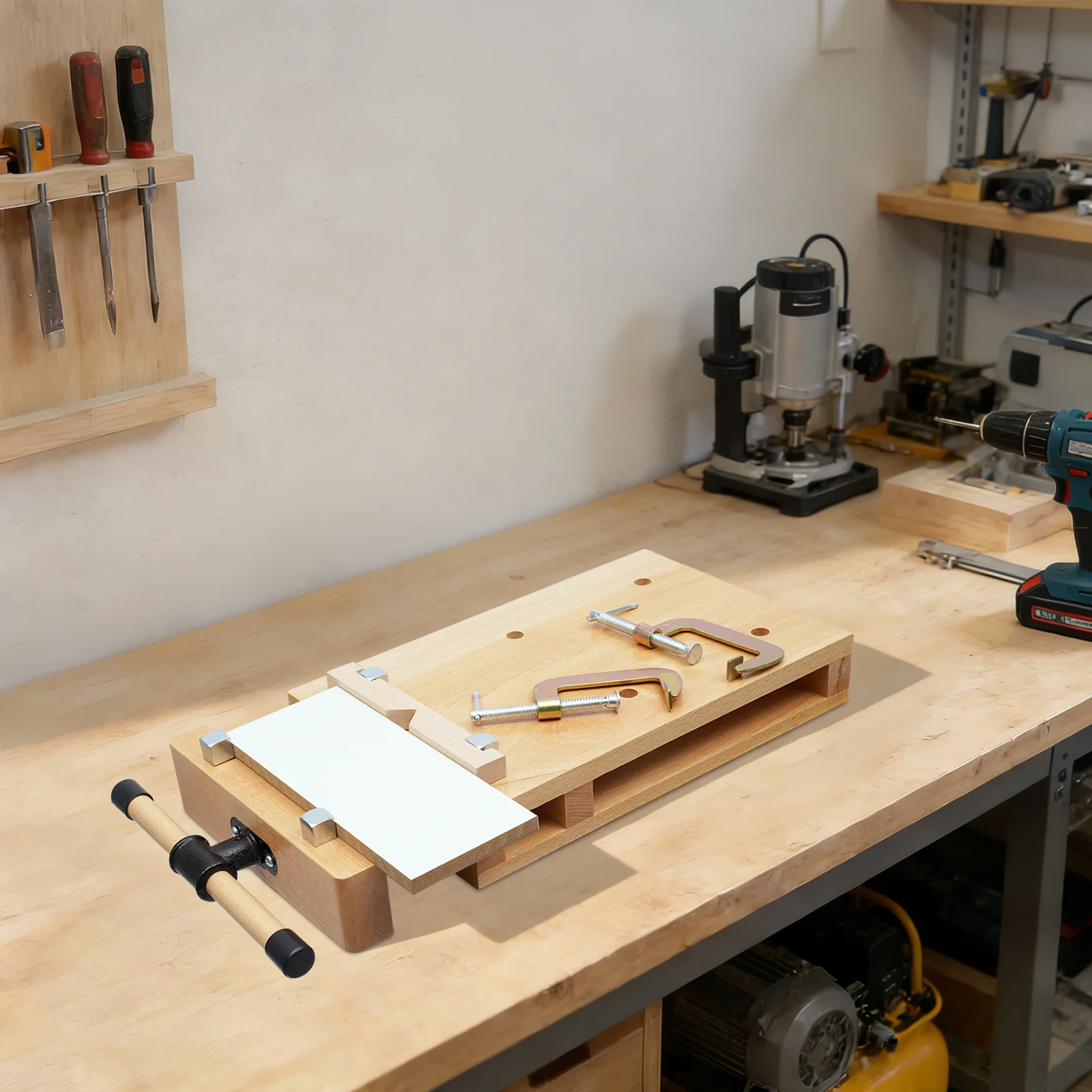 Wood Workbench, Heavy Duty Bir - Woodworking Vise For Workbench 评论和价格